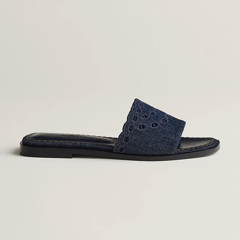 Dép Hermes Gaelle Sandal Nữ Xanh Navy